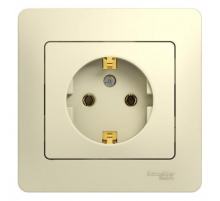 Розетка 2К+З Systeme Electric Glossa 16A 250V бежевая GSL000242