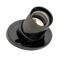 Патрон карболитовый наст. Е27 черн. наклонный индивидуальный пакет EKF LHC-E27-wi-p