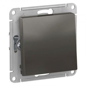 Переключатель одноклавишный проходной Systeme Electric AtlasDesign 10A 250V сталь ATN000961