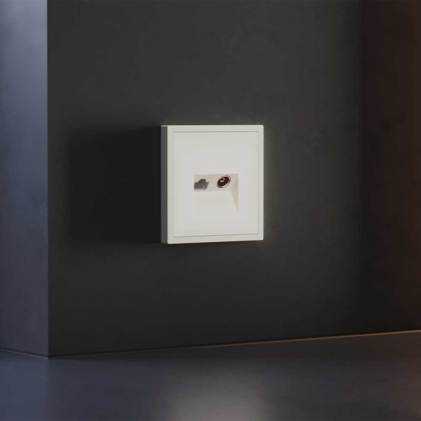 Накладка для розетки TV+RJ45 кат. 6, S70 (хлопок) Voltum VLS002713