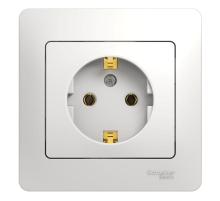Розетка 2К+З Systeme Electric Glossa 16A 250V белая GSL000142