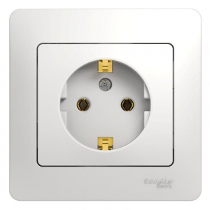 Розетка 2К+З Systeme Electric Glossa 16A 250V белая GSL000142