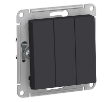 Выключатель трехклавишный Systeme Electric AtlasDesign 10A 250V карбон ATN001031 Выключатель трехклавишный Systeme Electric AtlasDesign 10A 250V карбон ATN001031