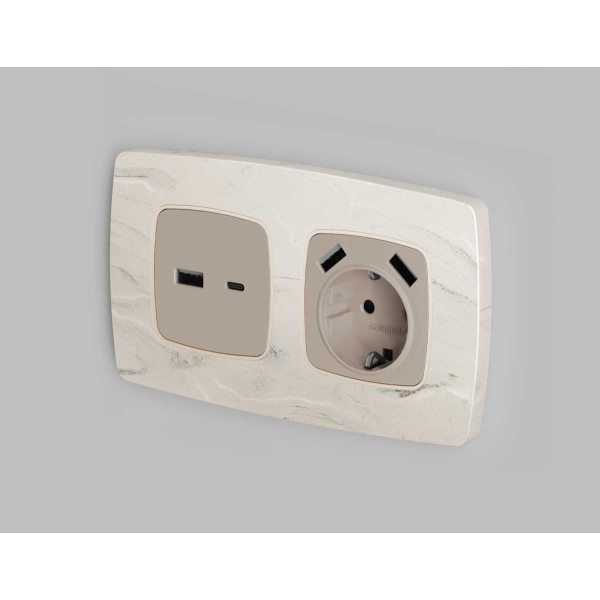 Лицевая панель розетки AMBRELLA VOLT OP3710