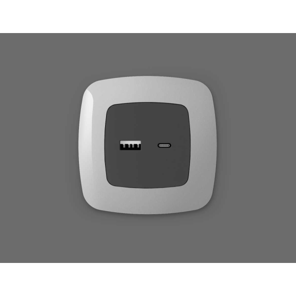 Лицевая панель розетки AMBRELLA VOLT OP9110