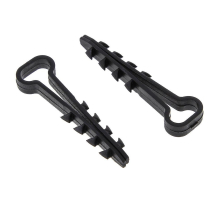 Дюбель-хомут (6х12 мм) для плоского кабеля черный (100 шт.) EKF PROxima plc-cd1-6x12b