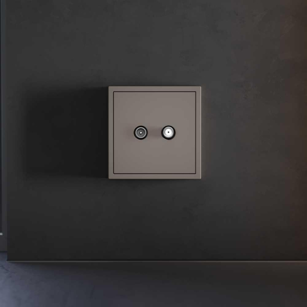 Накладка для розетки телевизионной оконечной TV+SAT, S70 (капучино) Voltum VLS001614