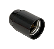 Патрон карболитовый подвесной Е27 черн. индивидуальный пакет EKF LHC-E27-s-p