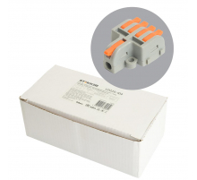 Клемма супер-компактная разветвительная 1 вход, 4 выхода, наборная STEKKER,LD220-104