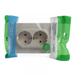 Розетка двойная 2К+З Systeme Electric AtlasDesign 16A 250Vбежевая ATN000224