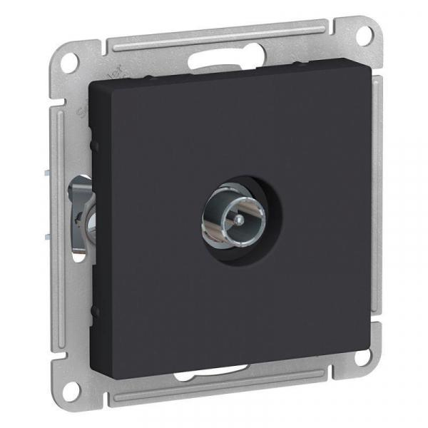 ТВ-розетка проходная Systeme Electric AtlasDesign карбон ATN001092 ТВ-розетка проходная Systeme Electric AtlasDesign карбон ATN001092