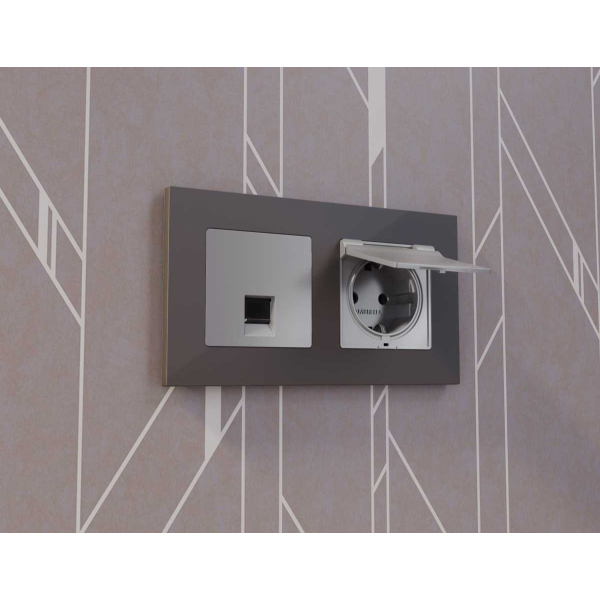 Лицевая панель розетки AMBRELLA VOLT AP5080