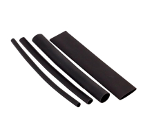 Набор ТУТк клеевые нг черные. Разного диаметра (3/1 4.8/1.6 6/2 9/3 12/4) 21шт по 100мм. EKF PROxima tut-k-n-1-r