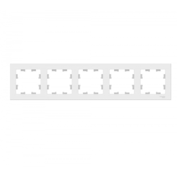 Рамка 5-постовая Systeme Electric AtlasDesign белая ATN000105 Рамка 5-постовая Systeme Electric AtlasDesign белая ATN000105