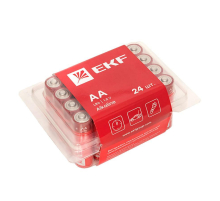 Алкалиновая батарейка типа АА(LR6) пластиковый бокс 24шт. EKF LR6-BOX24