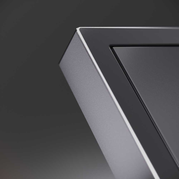 Накладка для розетки с заземлением и защитными шторками, с USB A+C, S70 Metal (антрацит) Voltum VLSM001012