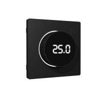 Лицевая панель ALFA (Черный матовый) для терморегулятора теплого пола с цифровым дисплеем QUANT AP8058