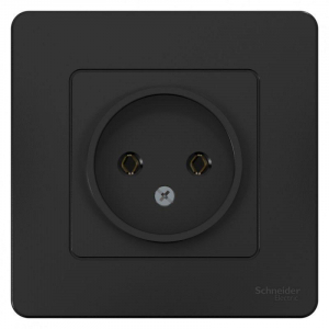 Розетка 2К Systeme Electric Blanca 16A 250V антрацит BLNRS000016