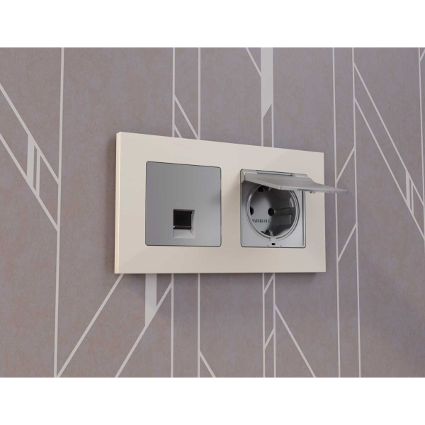 Лицевая панель розетки AMBRELLA VOLT AP5120