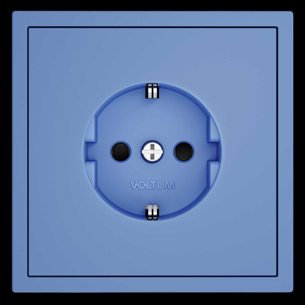 Накладка для розетки с заземлением и защитными шторками, S70 (деним) Voltum VLS000715