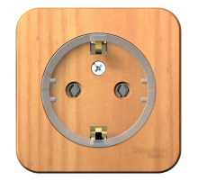 Розетка 2К+З Systeme Electric Blanca 16A 250V ясень BLNRA110115