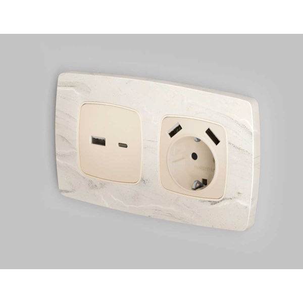 Лицевая панель розетки AMBRELLA VOLT OP3090