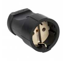 Гнездо штепсельное с/з черн. ПВХ 16A 250B EKF PROxima ASGO16-30