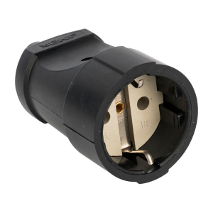Гнездо штепсельное с/з черн. ПВХ 16A 250B EKF PROxima ASGO16-30