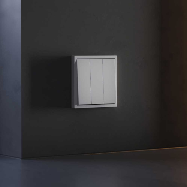 Клавиши для выключателя/переключателя трехклавишного, S70 (серый) Voltum VLS000516