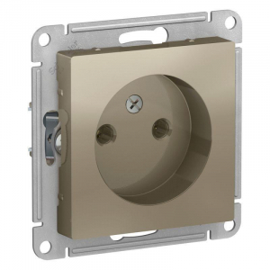 Розетка 2К Systeme Electric AtlasDesign 16A 250V шампань ATN000541