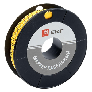 Маркер кабельный 2,5 мм2 'A' (1000 шт.) (ЕС-1) EKF PROxima plc-KM-2.5-A