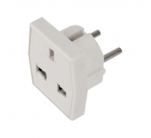 Адаптер сетевой (переходник) с универсальной на Евро вилку F/C2 «Квадрат» 10А б/з белый PROCONNECT (пакет БОПП 1 шт/уп.) 11-1011-9