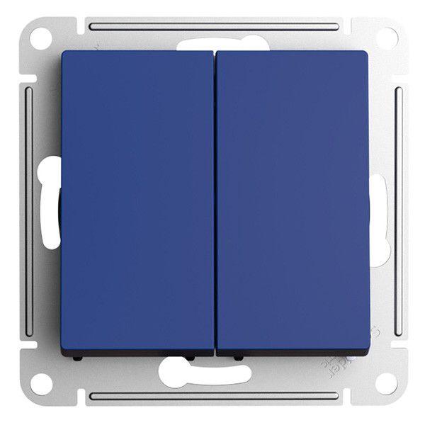 Переключатель двухклавишный Systeme Electric AtlasDesign 10A 250V аквамарин ATN001165