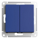 Переключатель двухклавишный Systeme Electric AtlasDesign 10A 250V аквамарин ATN001165