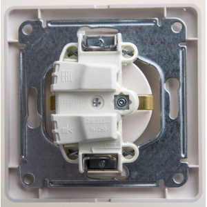 Розетка 2К+З Systeme Electric Glossa 16A 250V перламутр GSL000642
