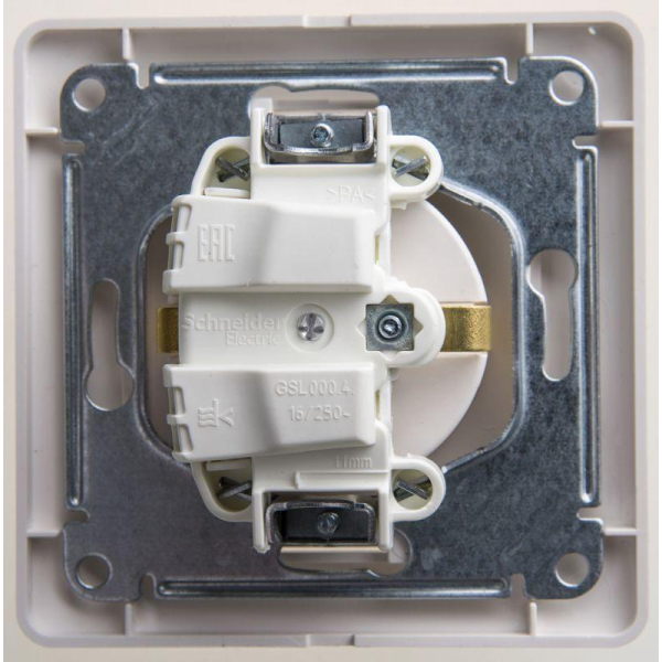 Розетка 2К+З Systeme Electric Glossa 16A 250V перламутр GSL000642 Розетка 2К+З Systeme Electric Glossa 16A 250V перламутр GSL000642