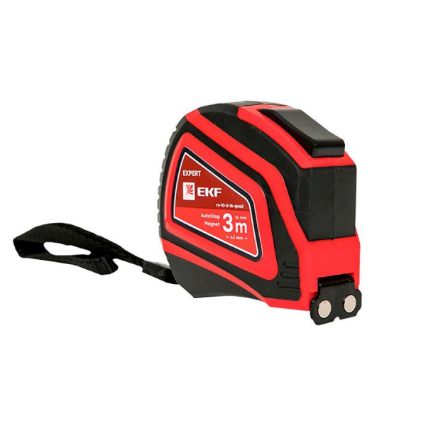 Рулетка измерительная РС-10 (3 м х 16 мм) Autostop Магнит EKF Expert rs-10-3-16-quad Рулетка измерительная РС-10 (3 м х 16 мм) Autostop Магнит EKF Expert rs-10-3-16-quad