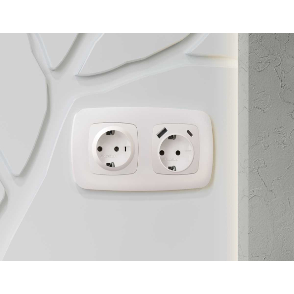 Лицевая панель розетки AMBRELLA VOLT OP2100