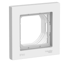 Рамка 1-постовая Systeme Electric AtlasDesign Aqua белая ATN440101