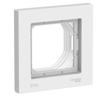 Рамка 1-постовая Systeme Electric AtlasDesign Aqua белая ATN440101