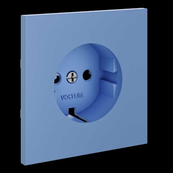 Накладка для розетки с заземлением, S70 (деним) Voltum VLS000615