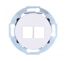 Накладка розетки компьютерной LK Studio Vintage Classic, Vintage Quadro на 2 входа белый 886204-0