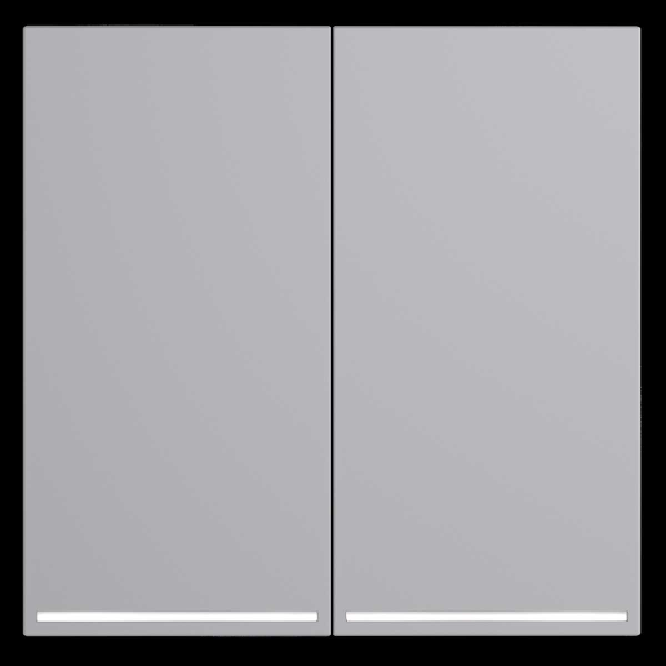 Клавиши для выключателя/переключателя двухклавишного с подсветкой, S70 (серый) Voltum VLS000416