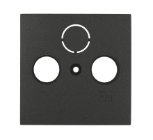 Накладка LK Studio розетки TV+FM+SAT, 2(3) отверстия (черный бархат) LK60 865208-1