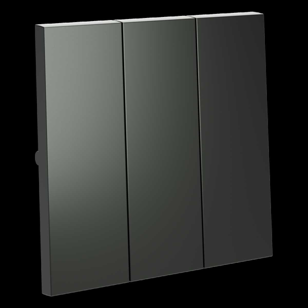 Клавиши для выключателя/переключателя трехклавишного, S70 (титан) Voltum VLS000506