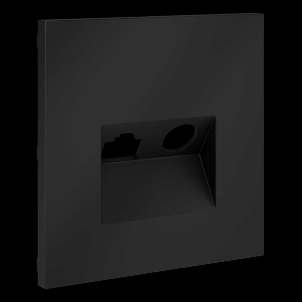 Накладка для розетки TV+RJ45 кат. 6, S70 (графит) Voltum VLS002707