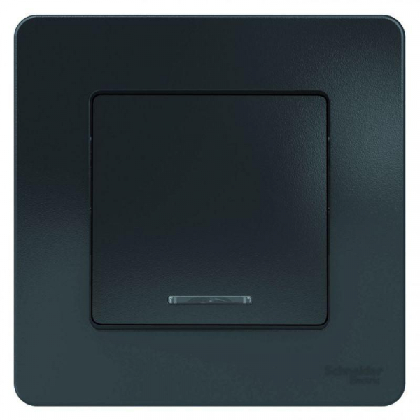 Выключатель одноклавишный Systeme Electric Blanca 10A 250V с подсветкой антрацит BLNVS010116 Выключатель одноклавишный Systeme Electric Blanca 10A 250V с подсветкой антрацит BLNVS010116