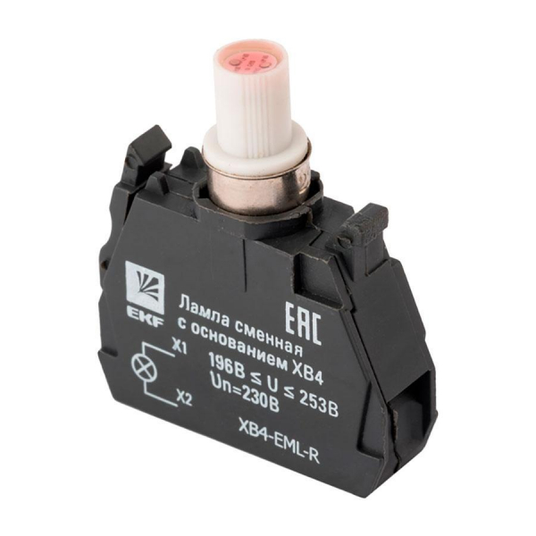 Лампа сменная c основанием XB4 красная 230В EKF PROxima XB4-EML-R