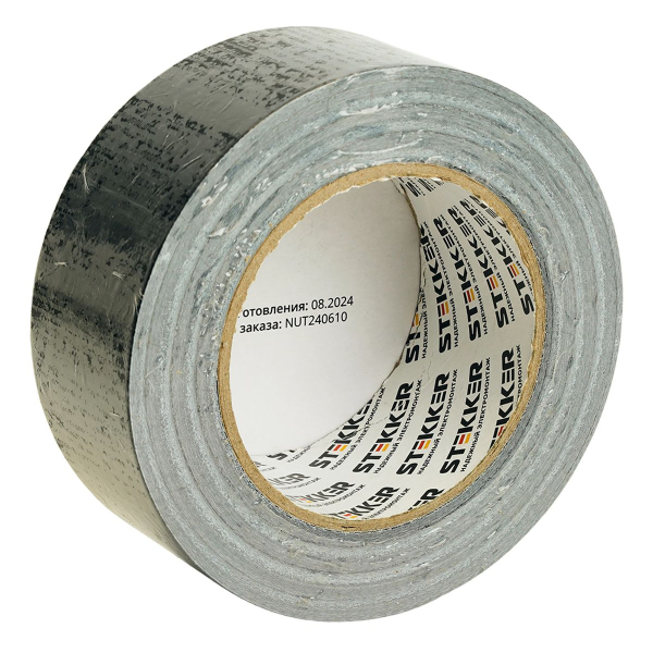 Армированная клейкая лента Stekker INTP4-01748-40 0,17*48 мм, 40м, на тканевой основе, черный 50082