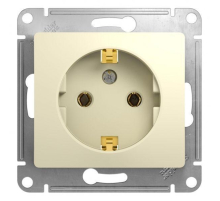 Розетка 2К+З Systeme Electric Glossa 16A 250V бежевая GSL000243